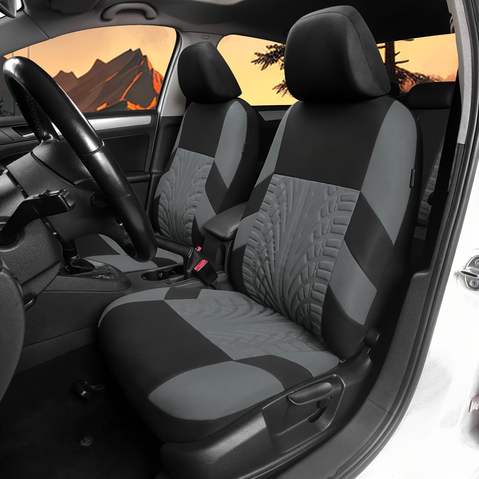 Oldindan o'rnatiladigan universal polyester avtomobil o'rindiqlari qoplamalari SUV, sedan, mikroavtobus uchun