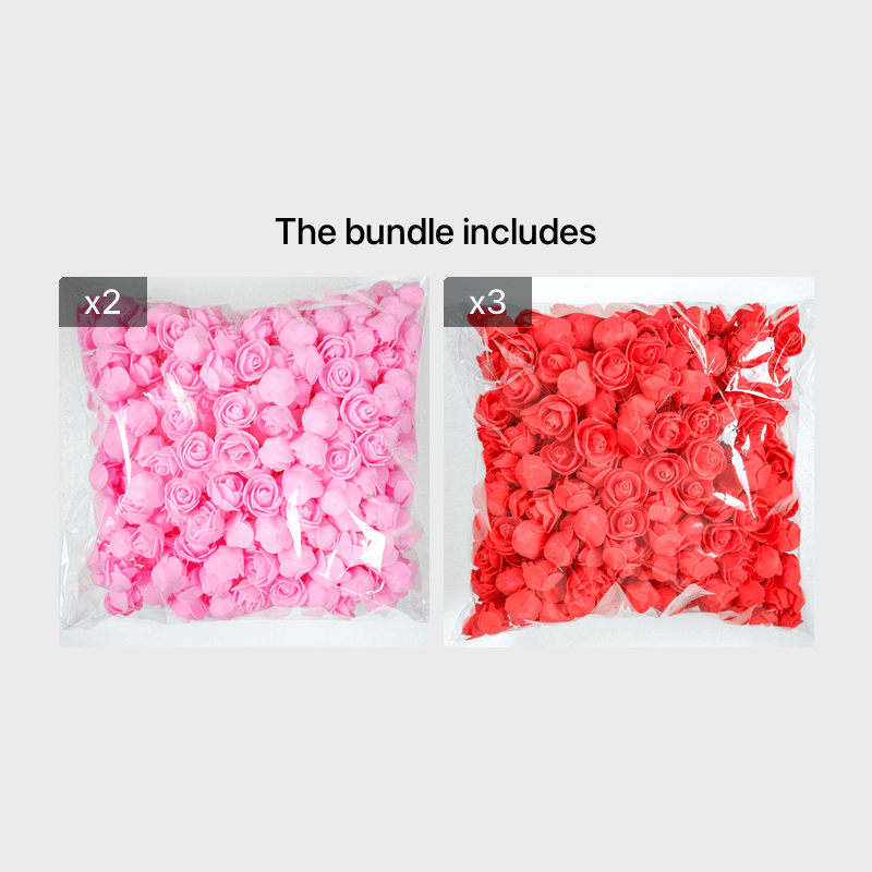 Artificial Foam Rose Flowers for Weddings Home Decor Scrapbooking Valentine's Day Gifts 50 Pack