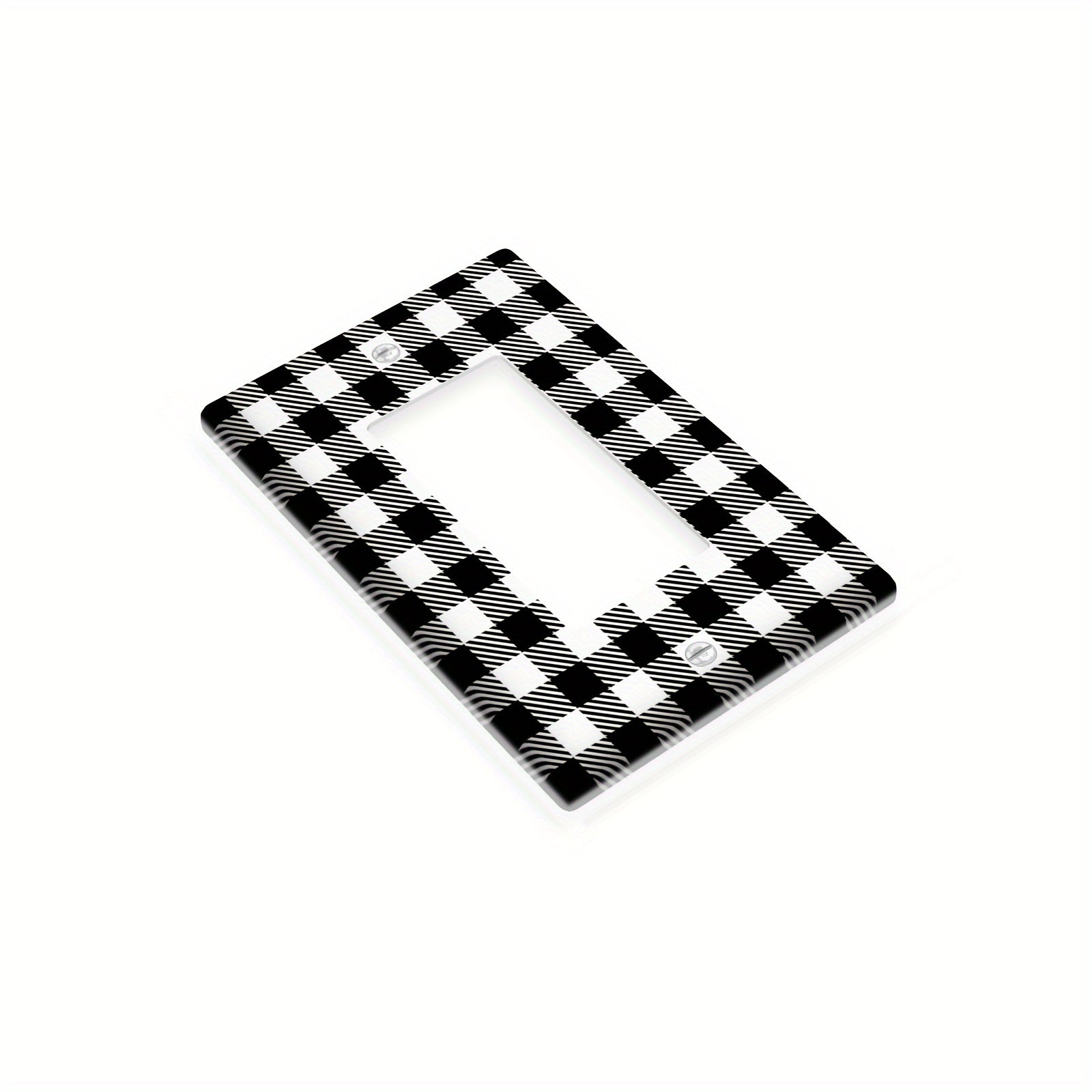 Light Switch Cover Buffalo Plaid Battery-Free Easy Installation for Kitchen Bedroom