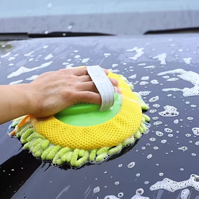 Car Cleaning Brush Set with Long Handle Microfiber Sponge Auto Care