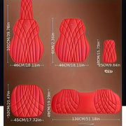 7pcs Synthetic Car Seat Covers All-Season Semi-Enclosed Fit Durable Protection