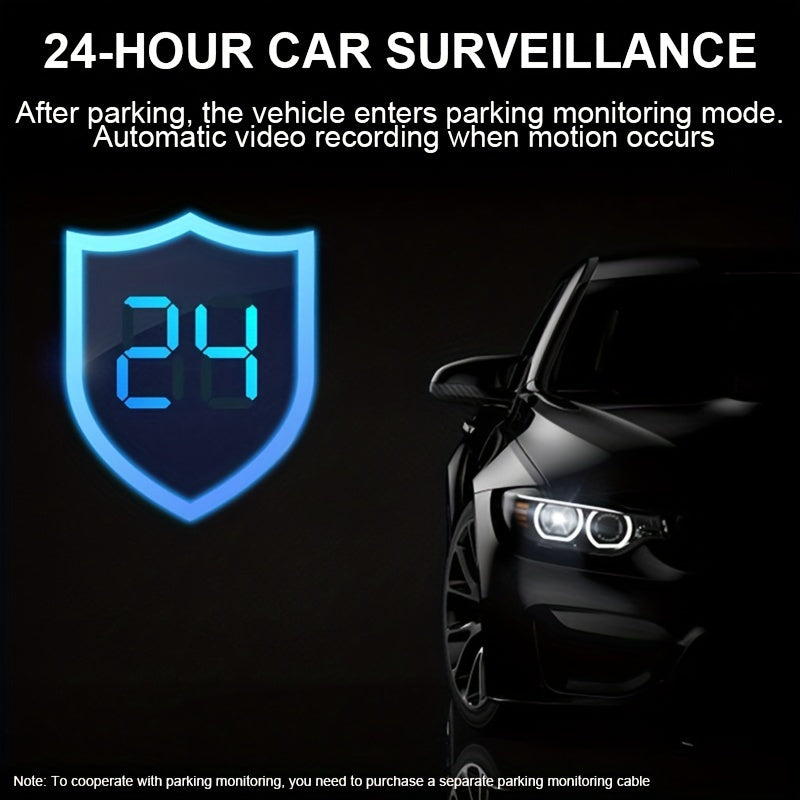 Dashcam de doble lente de 4.5 pulgadas con cámaras HD frontal y trasera, visión nocturna, imagen de reversa