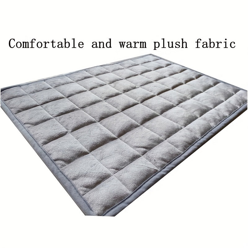 Plaid Dog Bed with Plush Cushion Non-Skid Bottom Machine Washable for All Breeds