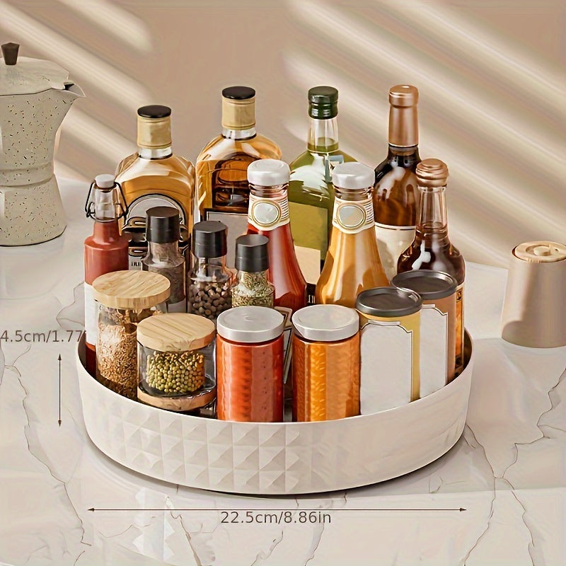 Ko'p funksiyali aylanuvchi tashkilotchisi - Joyni tejaydigan ziravorlar va ta'mlar racki, oshxona, yotoqxona va yotoq xonasi uchun kosmetik saqlash qutisi