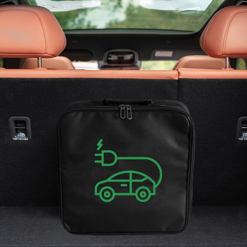 Electric Vehicle Charging Gun Cable Storage Bag Organizer for Car