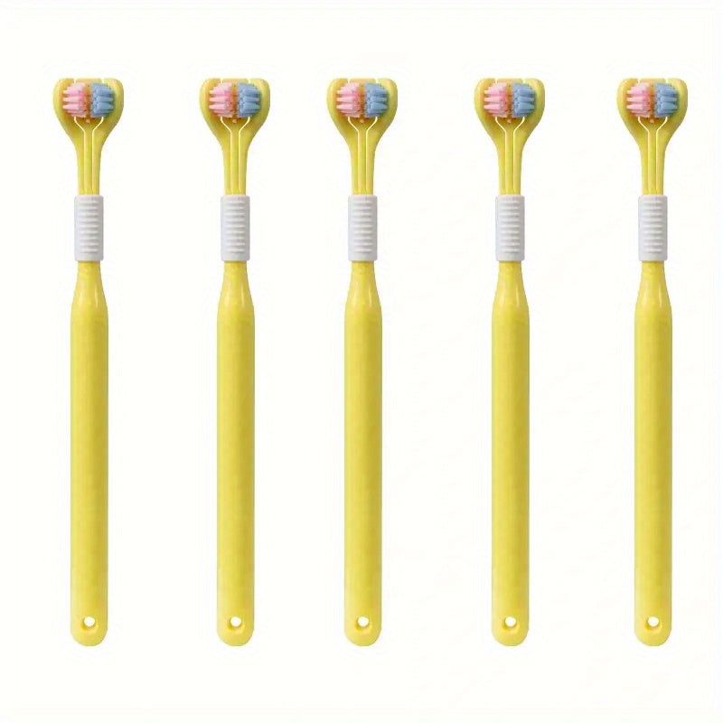 Adult Soft Bristle Three-Sided Toothbrush for Gums and Teeth Cleaning