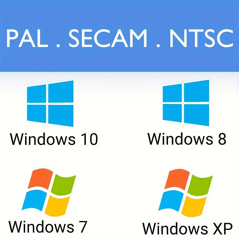 USB Video Capture Card for VHS to Digital Conversion Compatible with Windows and Mac