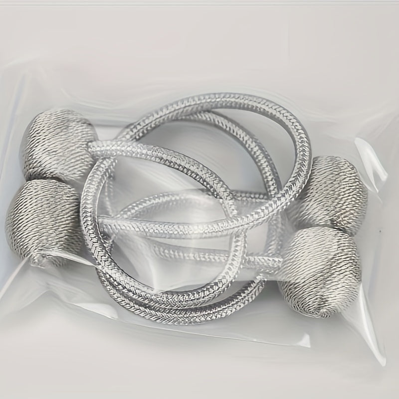 Magnetic Bathroom Shower Curtain Hooks 2 Pack for Easy Installation