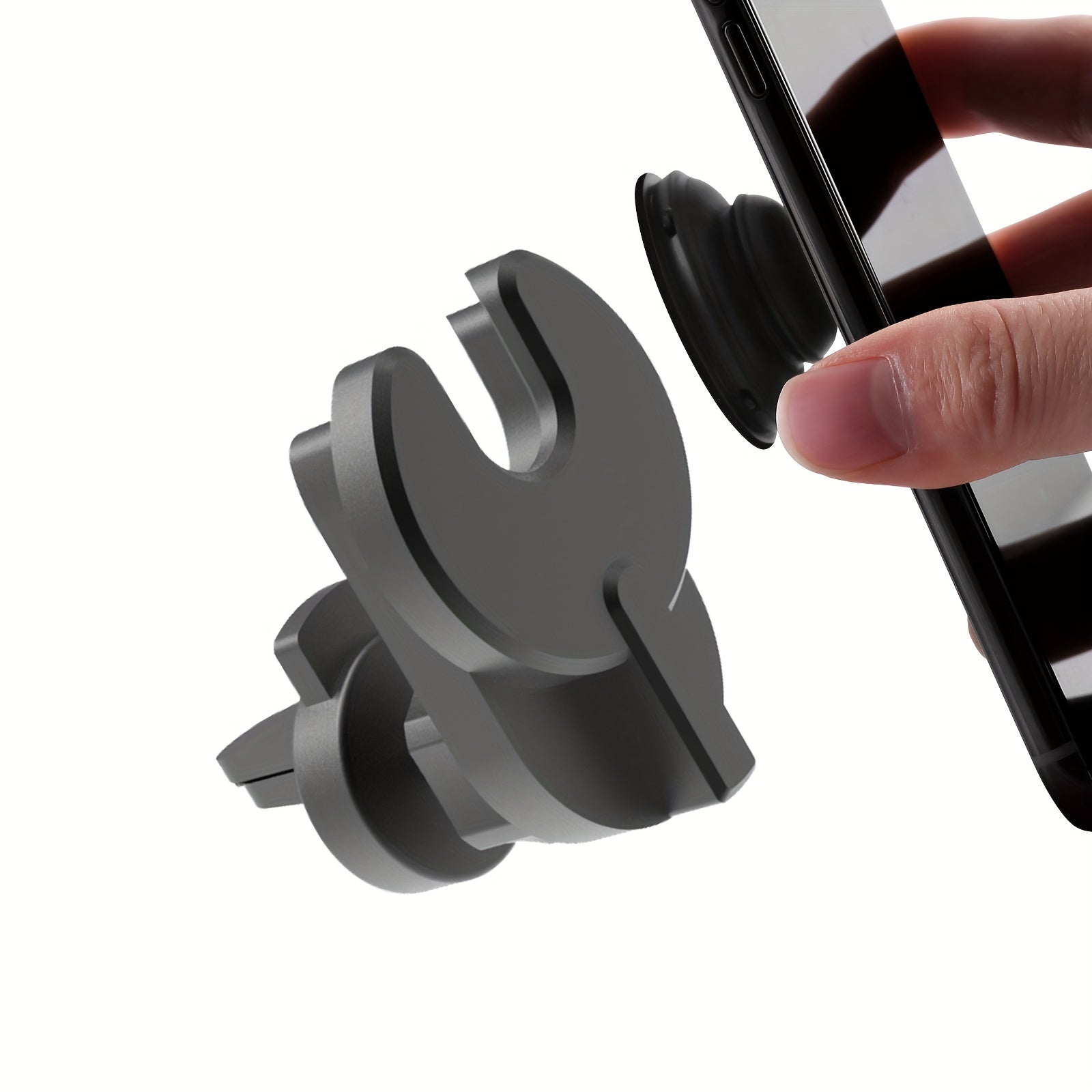 Soporte universal para teléfono de coche, clip de silicona para rejilla de ventilación, rotación ajustable de 360°