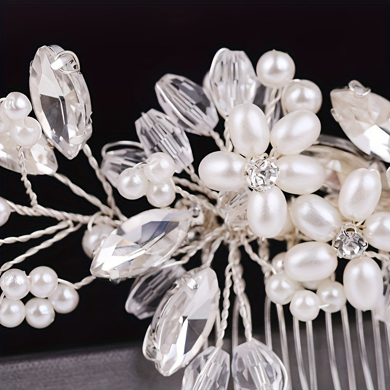 Pearl Bridal Hair Comb White Wedding Hair Accessory Elegant Headpiece