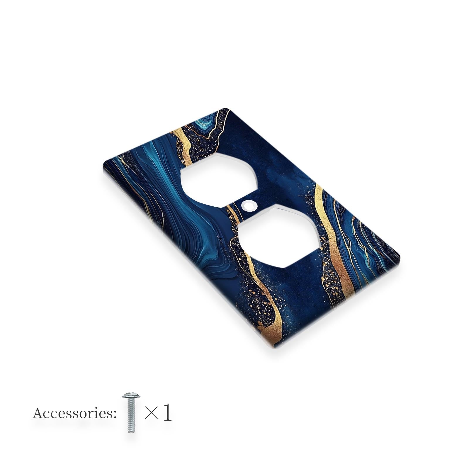 Накладка на выключатель Navy Blue Wall 1-канальная 2-канальная в стиле арт-деко для ванной комнаты и спальни