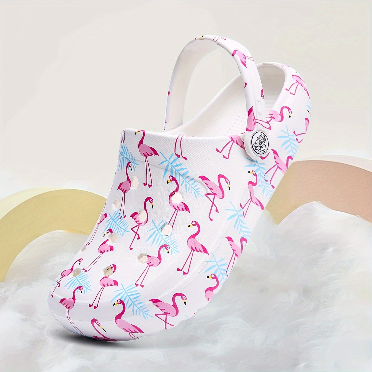 Women's Cartoon Print Lightweight Flat Home Garden Clogs Breathable Non-slip