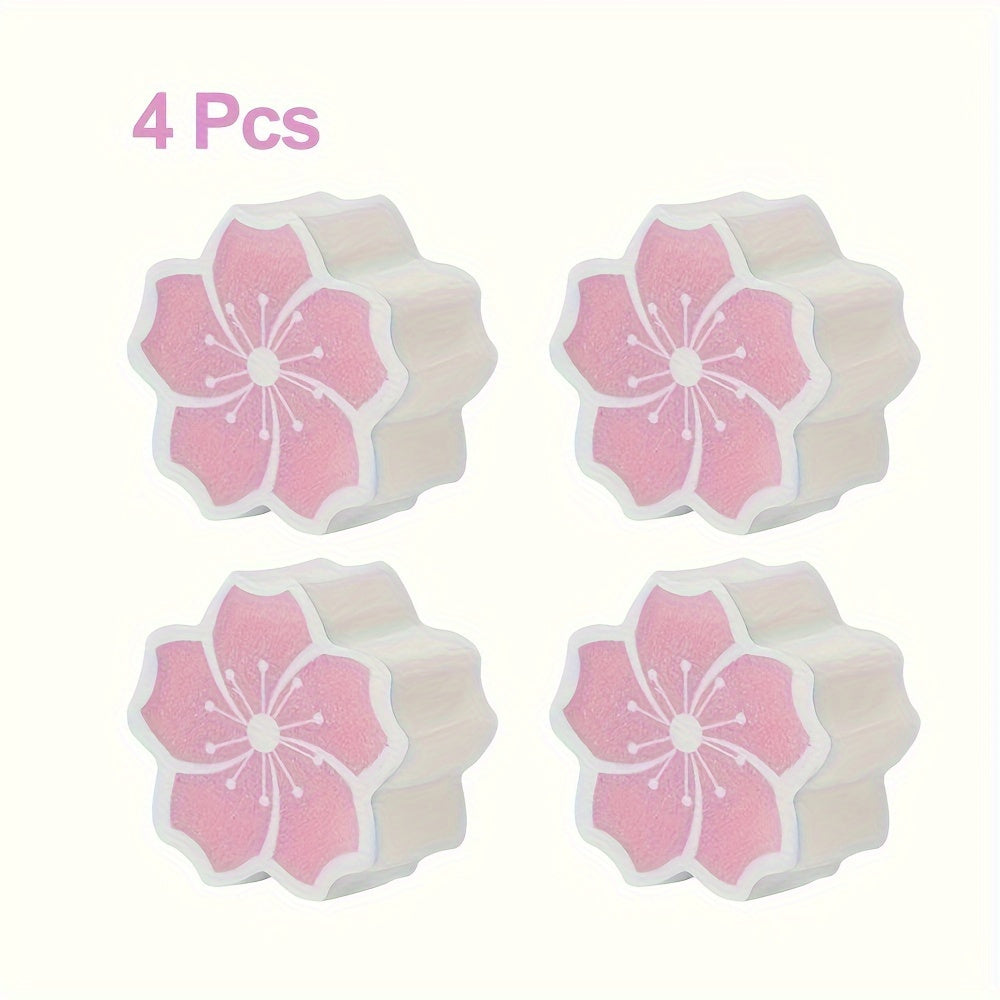 Set of 2/4 Floral Cleaning Sponges for Bathroom Mirrors Faucets and Surfaces