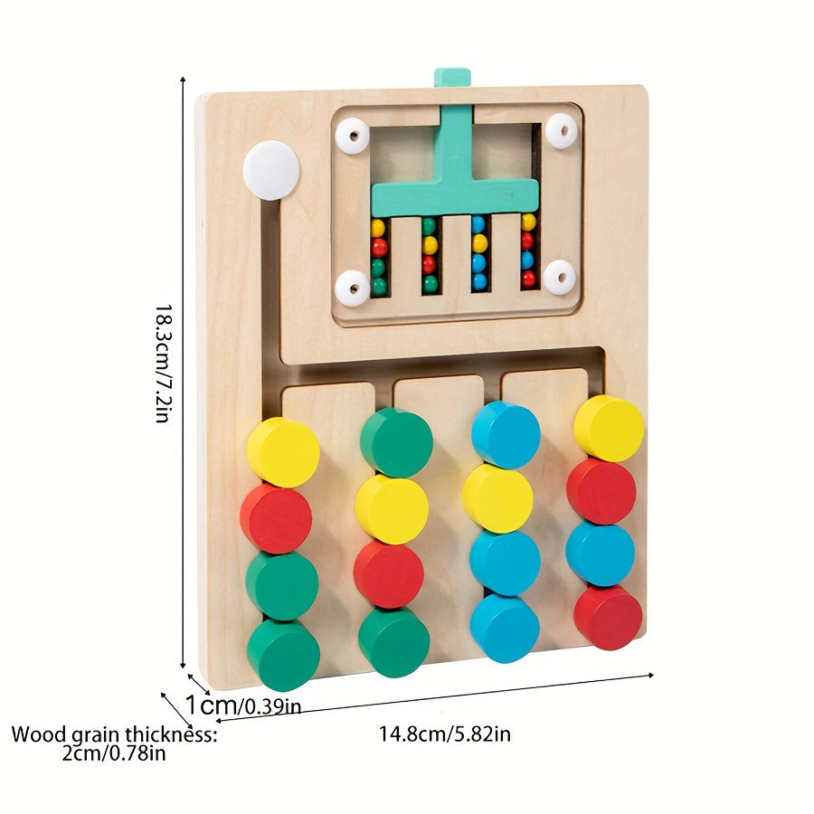 Juguete educativo de madera para clasificación de colores y coordinación mano-ojo para mayores de 3 años