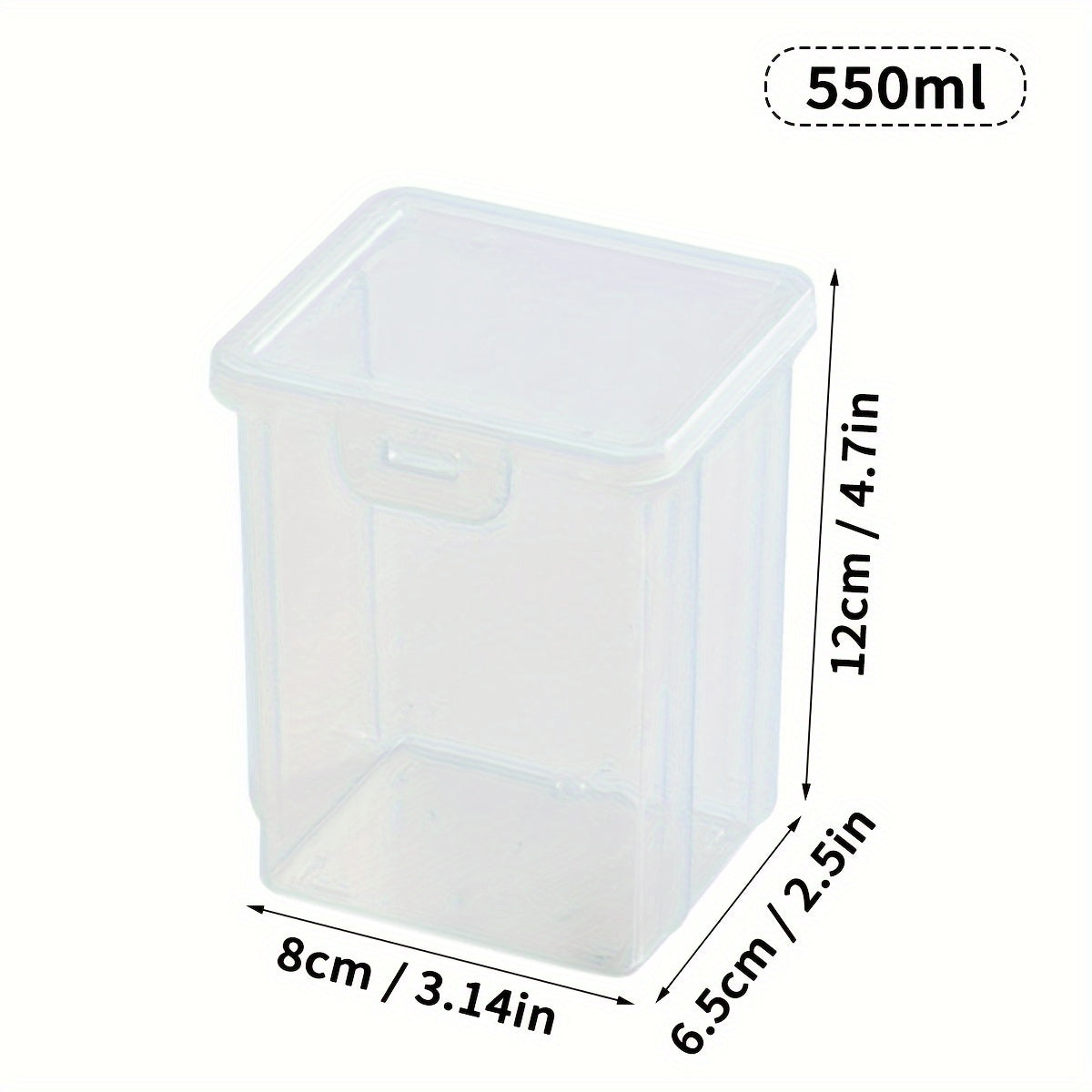 Large Transparent Plastic Storage Box with Flip Lid for Documents and Office Use