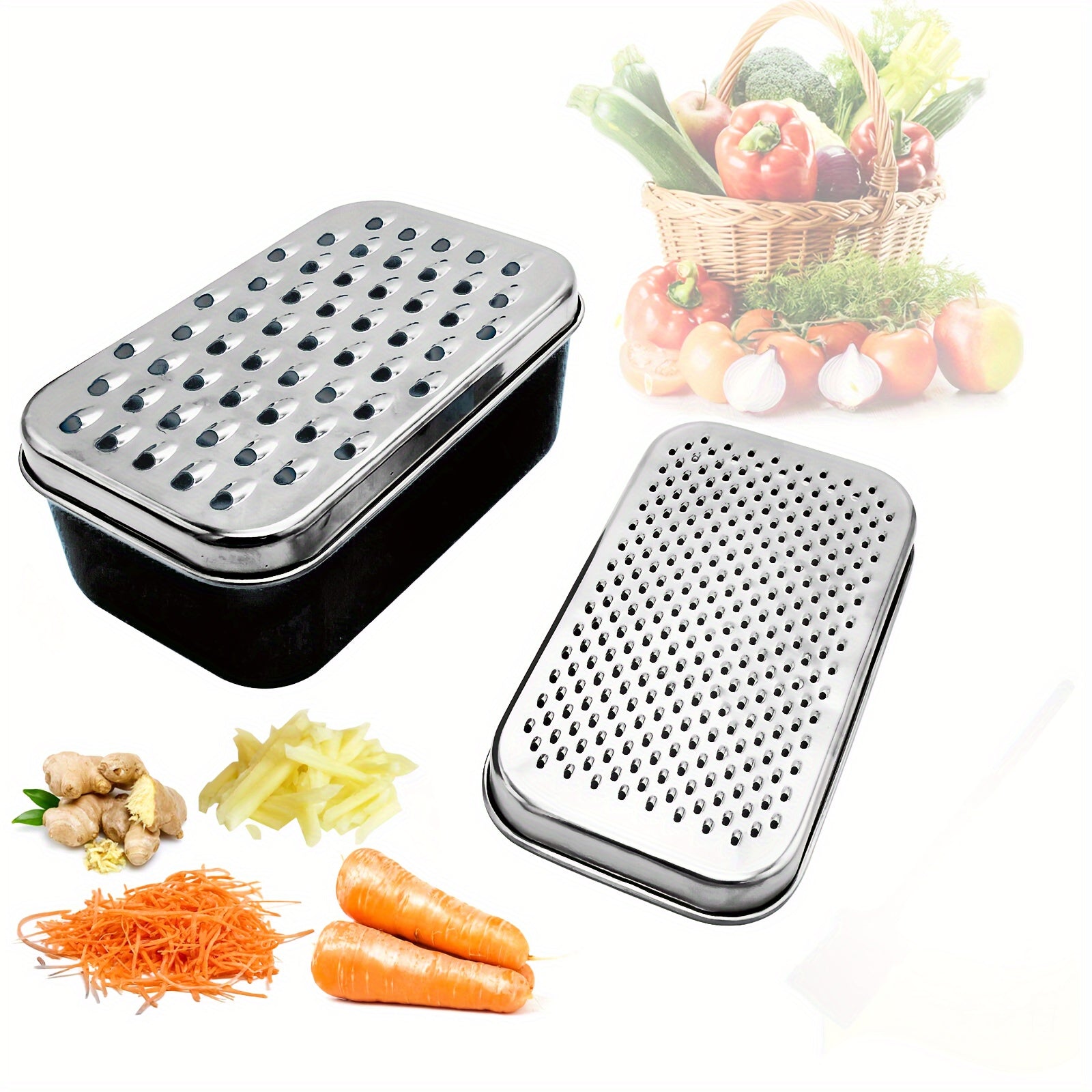 Rallador de verduras de acero inoxidable multiusos para triturar zanahorias, patatas y queso