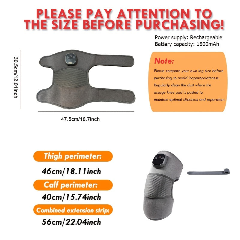 USB orqali zaryadlanadigan issiq, vibratsiyali va sozlanadigan uzunlikdagi tizzaga massaj qiluvchi - mukammal sovg'a.