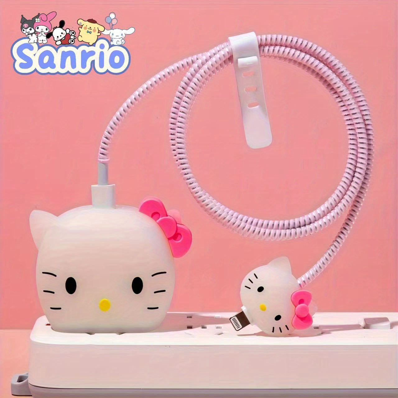 Adaptador de corriente USB-C de 20W con diseño de Sanrio adorable y cubierta 3D para hombres y mujeres