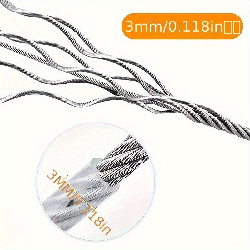 Heavy-Duty Reflective Dog Tie-Out Cable 4.57m for Large Dogs Up to 113kg Waterproof Steel Wire