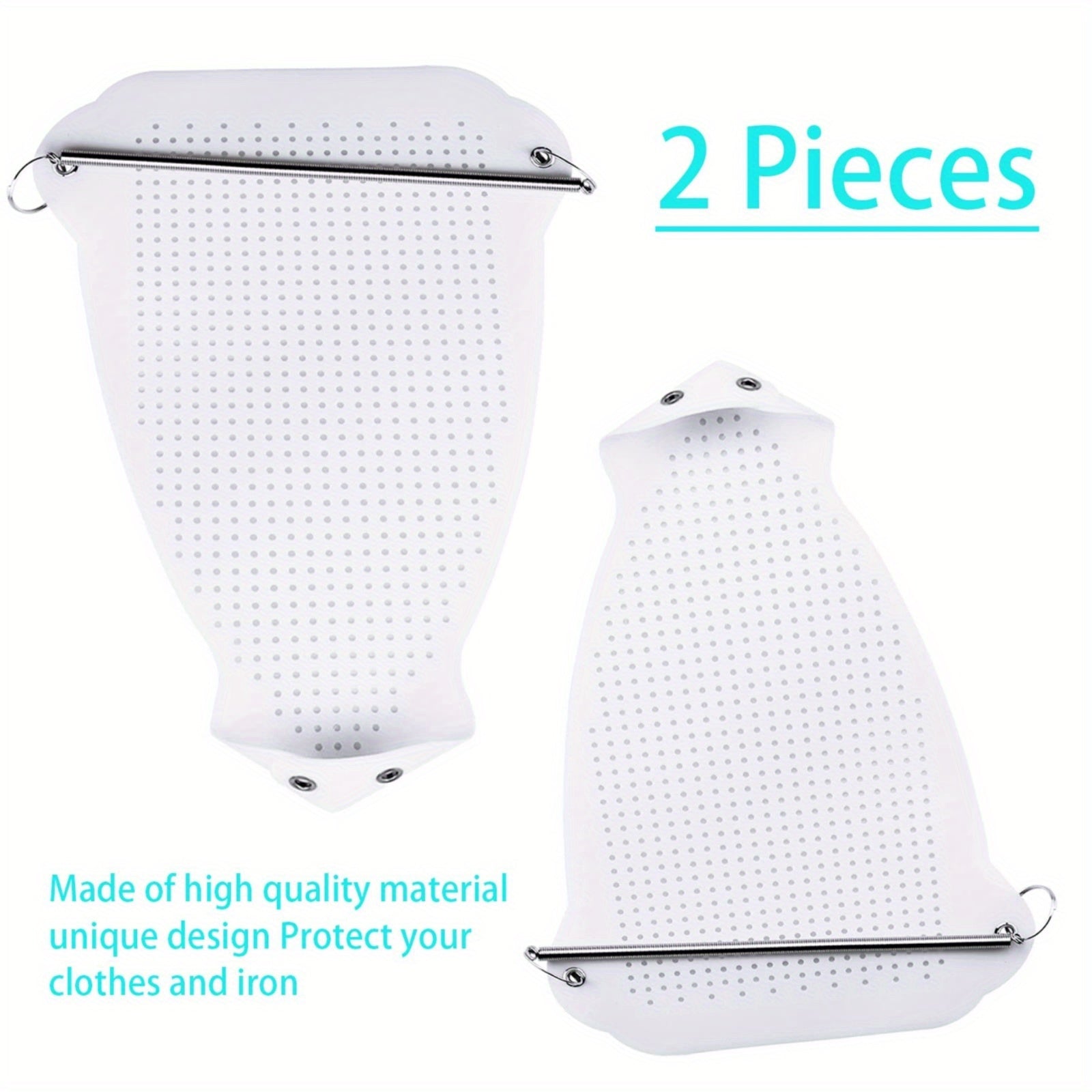 2-Pack Heat-Resistant Rubber Ironing Shoe Reusable Anti-Scorch Soleplate Guard Fabric Protection