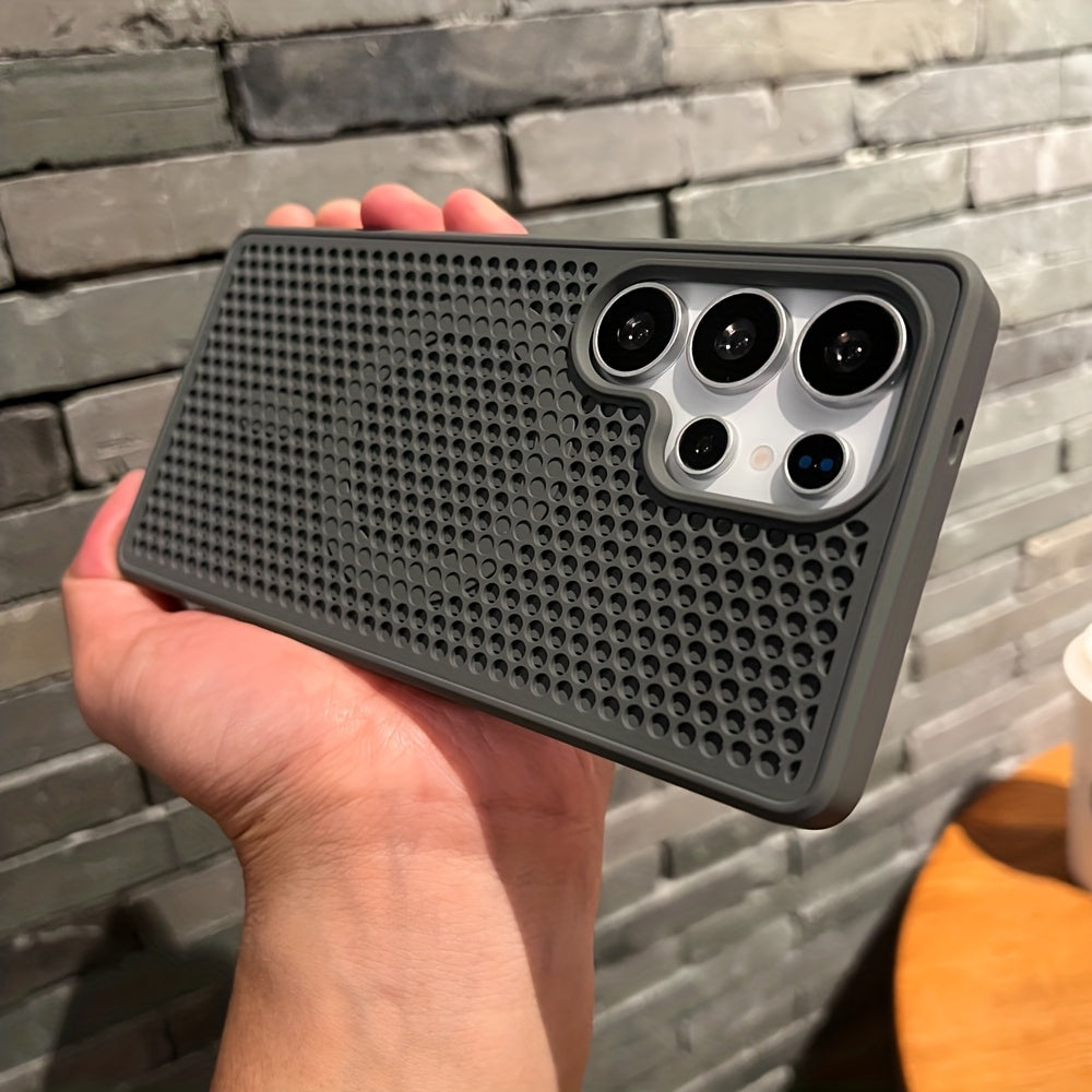 Ventilated PC Phone Case for Samsung Galaxy S24 S23 S22 Ultra Plus Wireless Charging Magnetic Compatibility