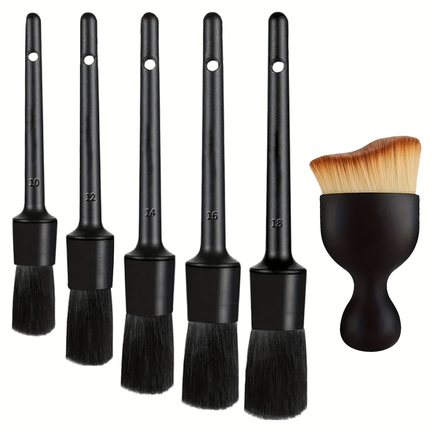 Набор щеток для детализации автомобиля, мягкая щетина, чистящие щетки для интерьера и экстерьера автомобиля