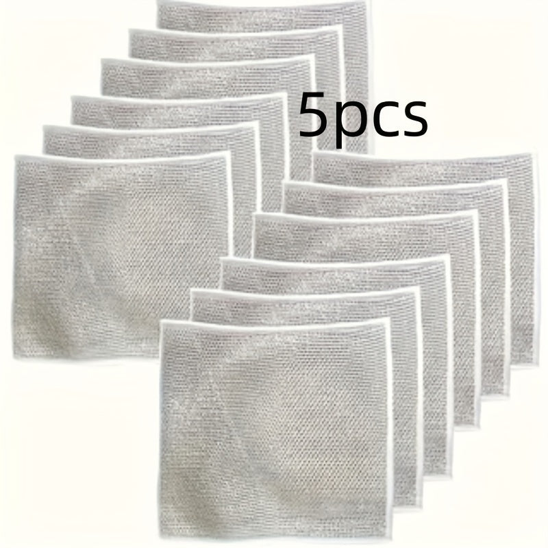 10-Pack Reusable PET Mesh Scrubbing Cloths Fine Pore Dishwashing Pads for Kitchen Bathroom Cleaning
