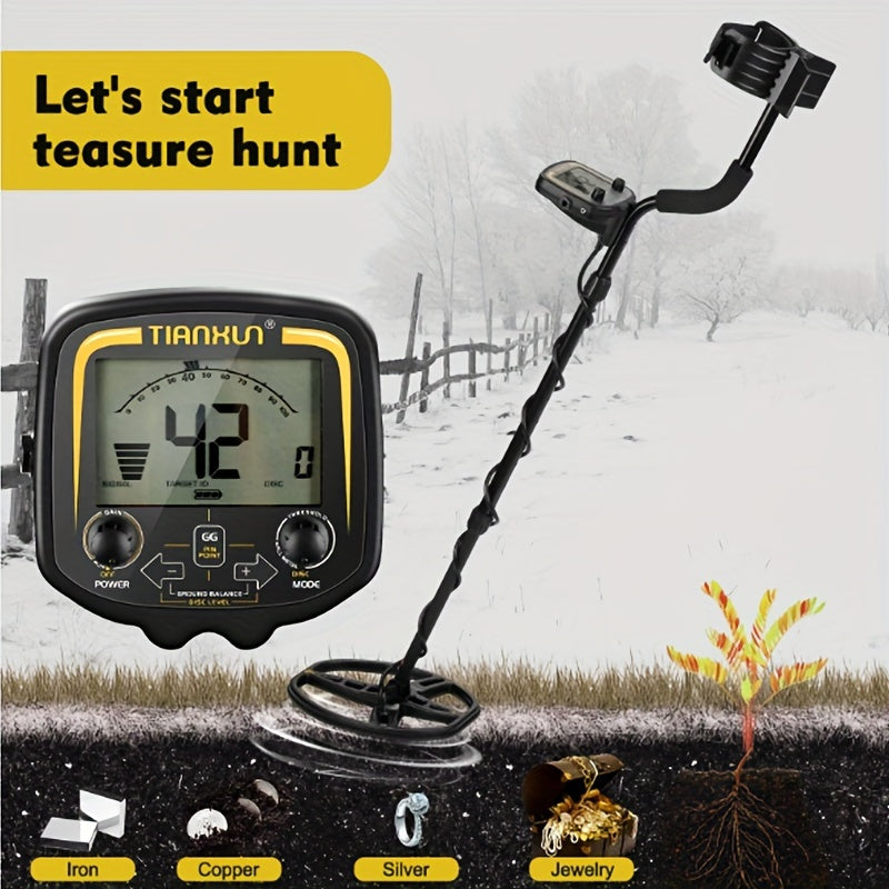 Underground Metal Detector Treasure Finder with LCD Display and Adjustable Length