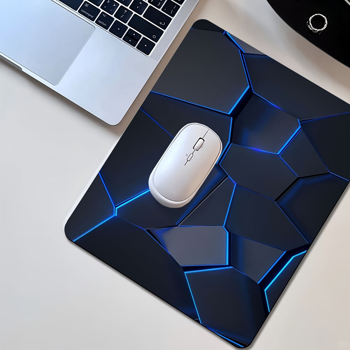 Geometric Gaming Mouse Pad Waterproof Non-Slip Polyester Desk Mat for Gamers and Office