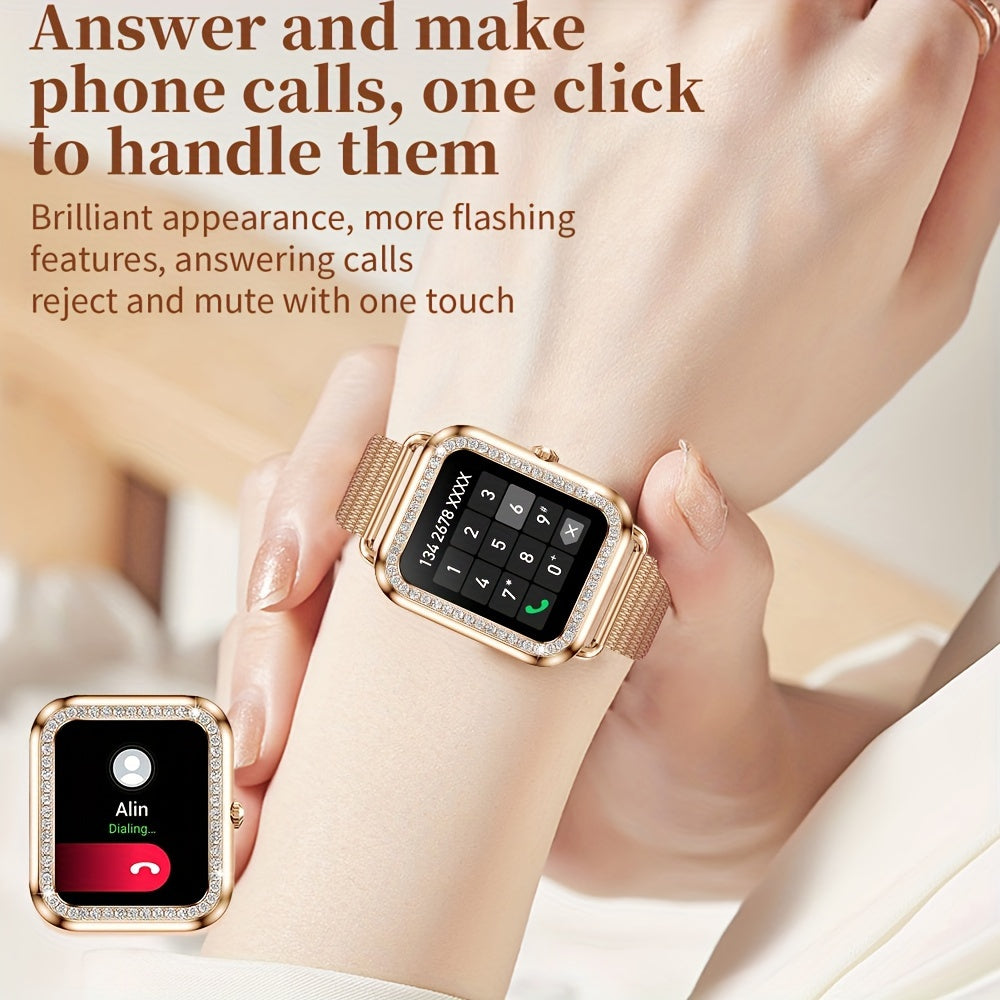 Women's Stainless Steel Smart Watch with 200+ Watch Faces, Sports Modes, Sleep Monitoring