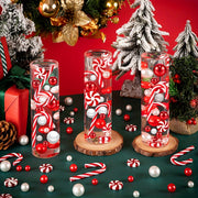 Christmas Vase Decor Set with Filling Beads for DIY Festive Tabletop and Party Decor