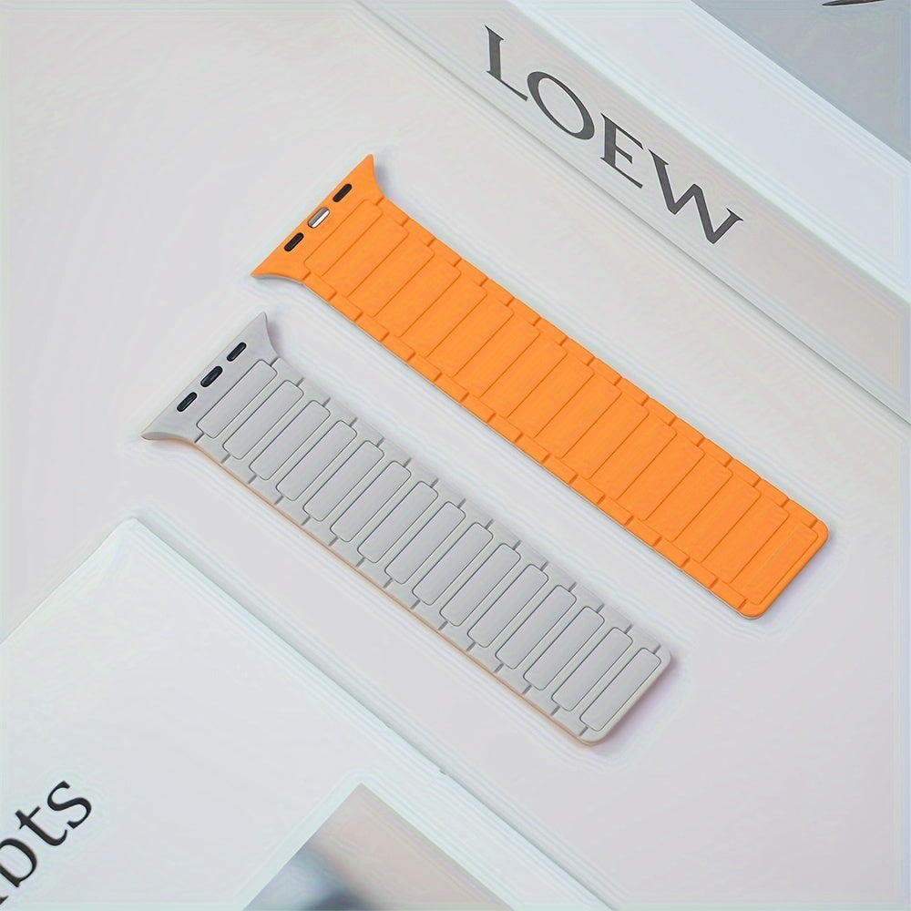 Магнитный силиконовый браслет для IWatch Series 9-3, 44мм-38мм