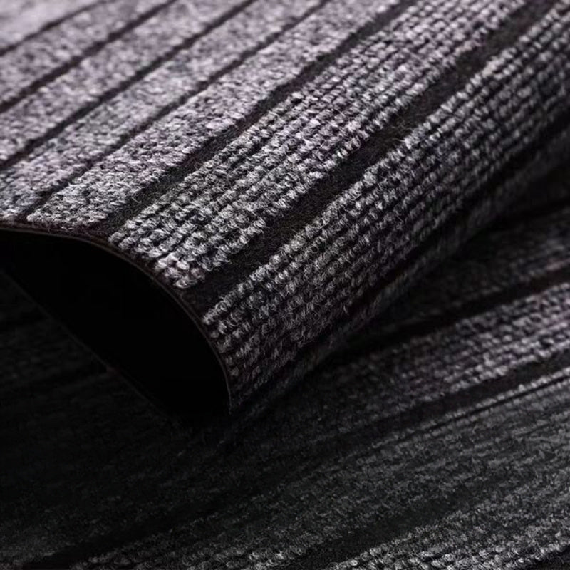 Gray Striped Door Mat Waterproof Anti-Slip Dust-Removing Outdoor Rug
