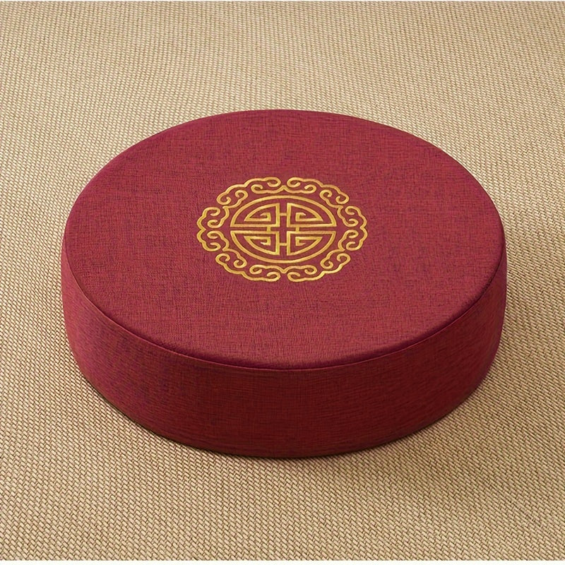 Round Tatami Floor Pillow for Meditation Non-Electrical Woven Fabric Cushion