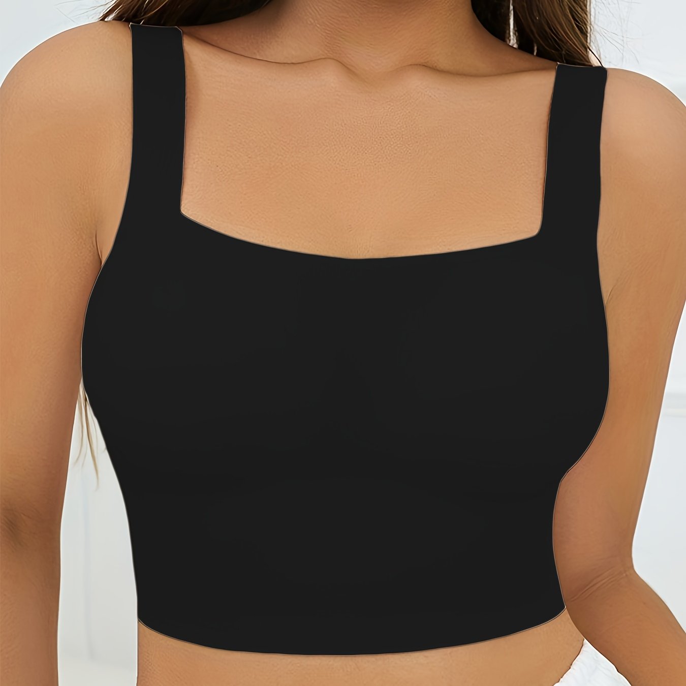 Seamless Backless Sports Bra for High Support Breathable Knit Fabric Removable Padding