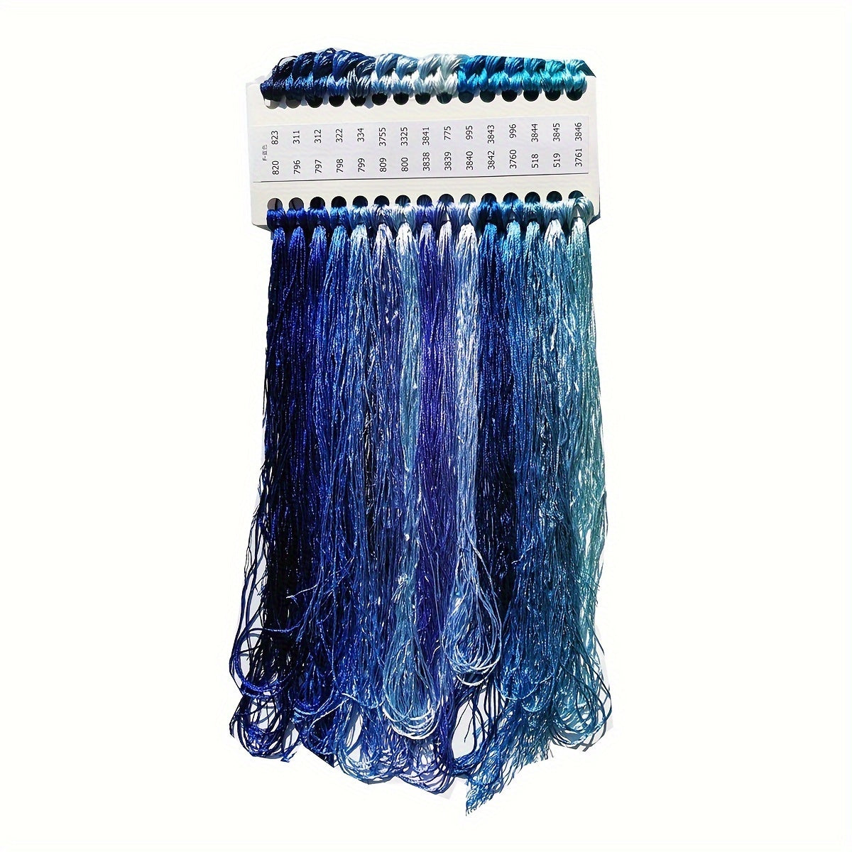 30-rangli polyester ipak ipi to'plami, xochbo'yash uchun o'z-o'zini tikish, igna ishlari