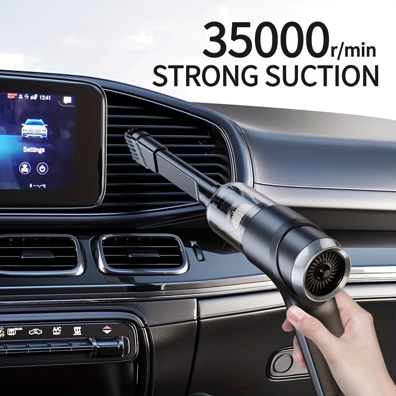 Портативный автомобильный пылесос с мощным всасыванием и длинным шлангом