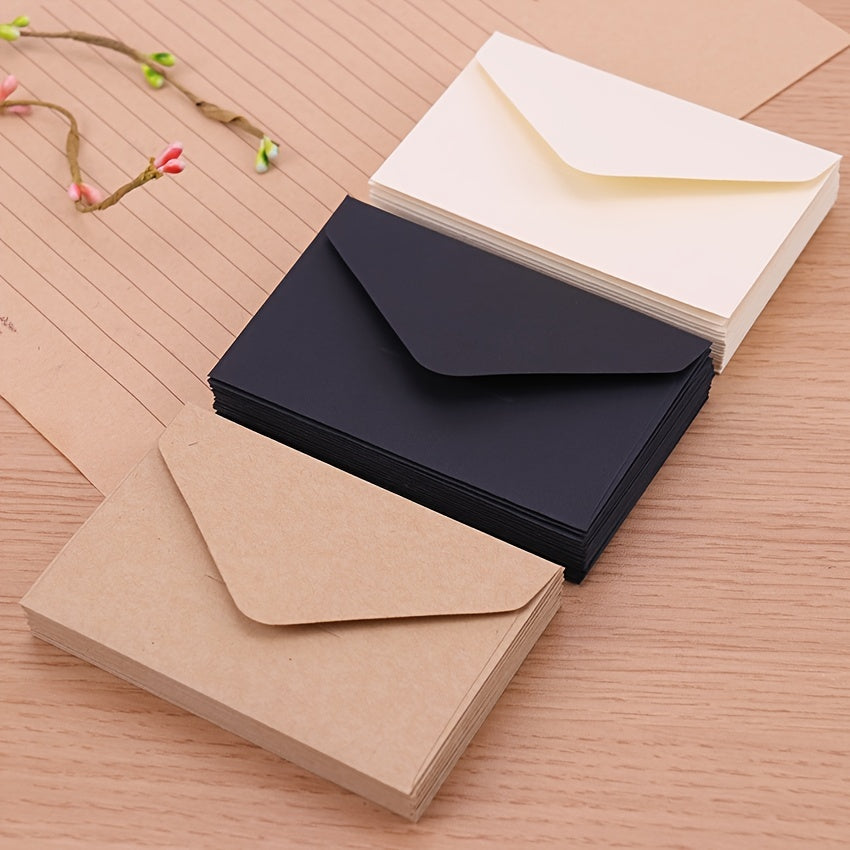 20pcs White Black Kraft Paper Window Wedding Envelopes Gummed Gift Invitation