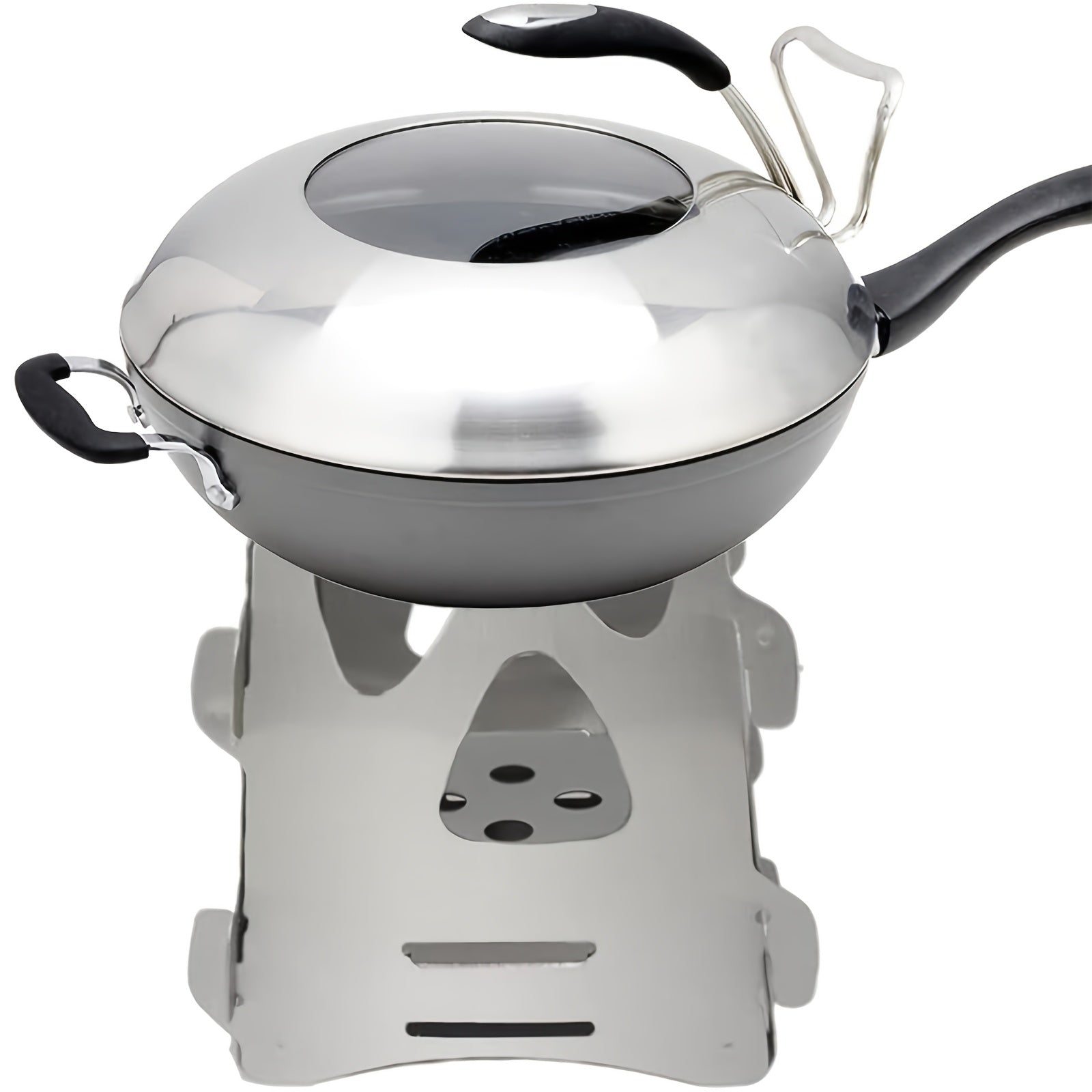 Foldable Camping Grill with Portable Stainless Steel Stove for Picnic and Backpacking