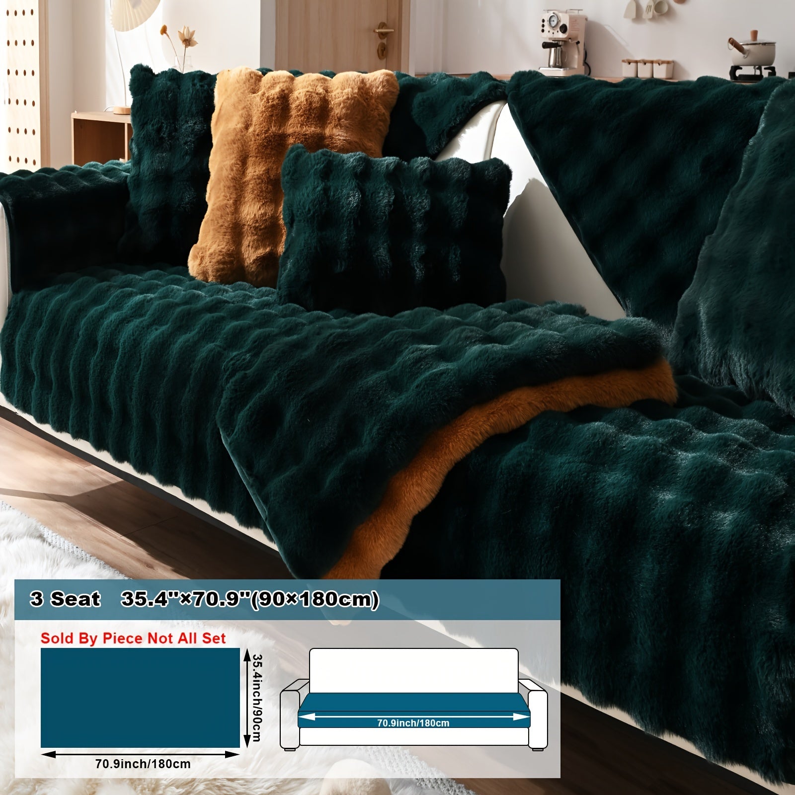 Имитация кролика плюшевая подушка-диван для домашних животных, дружелюбная к собакам с нескользящим чехлом для защиты мебели и декора в спальне, офисе или гостиной.