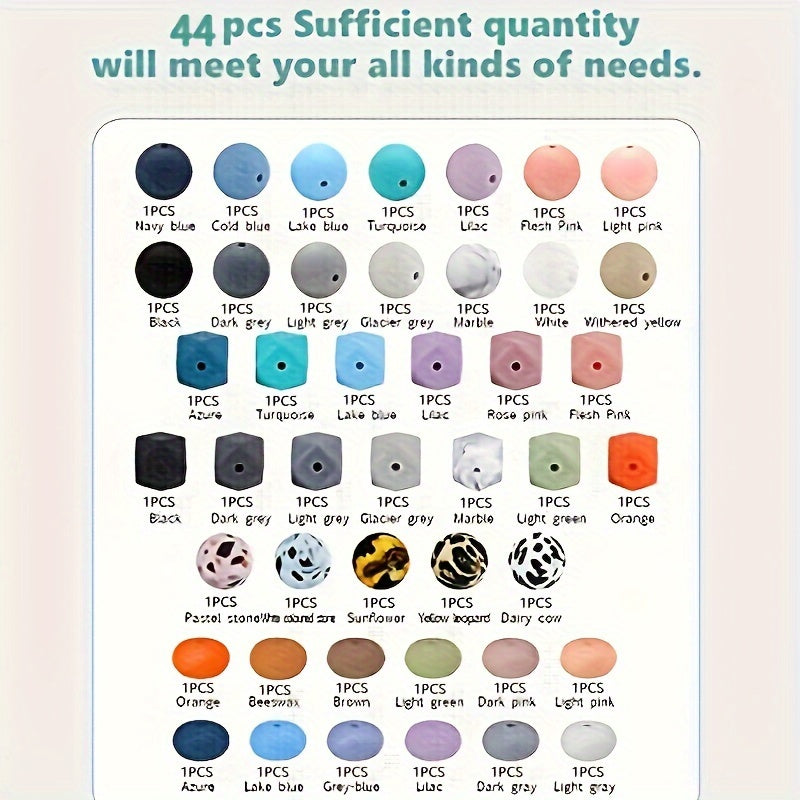 Kit de fabricación de joyería con cuentas de silicona, 69 piezas, borlas y cuerda para llaveros y manualidades