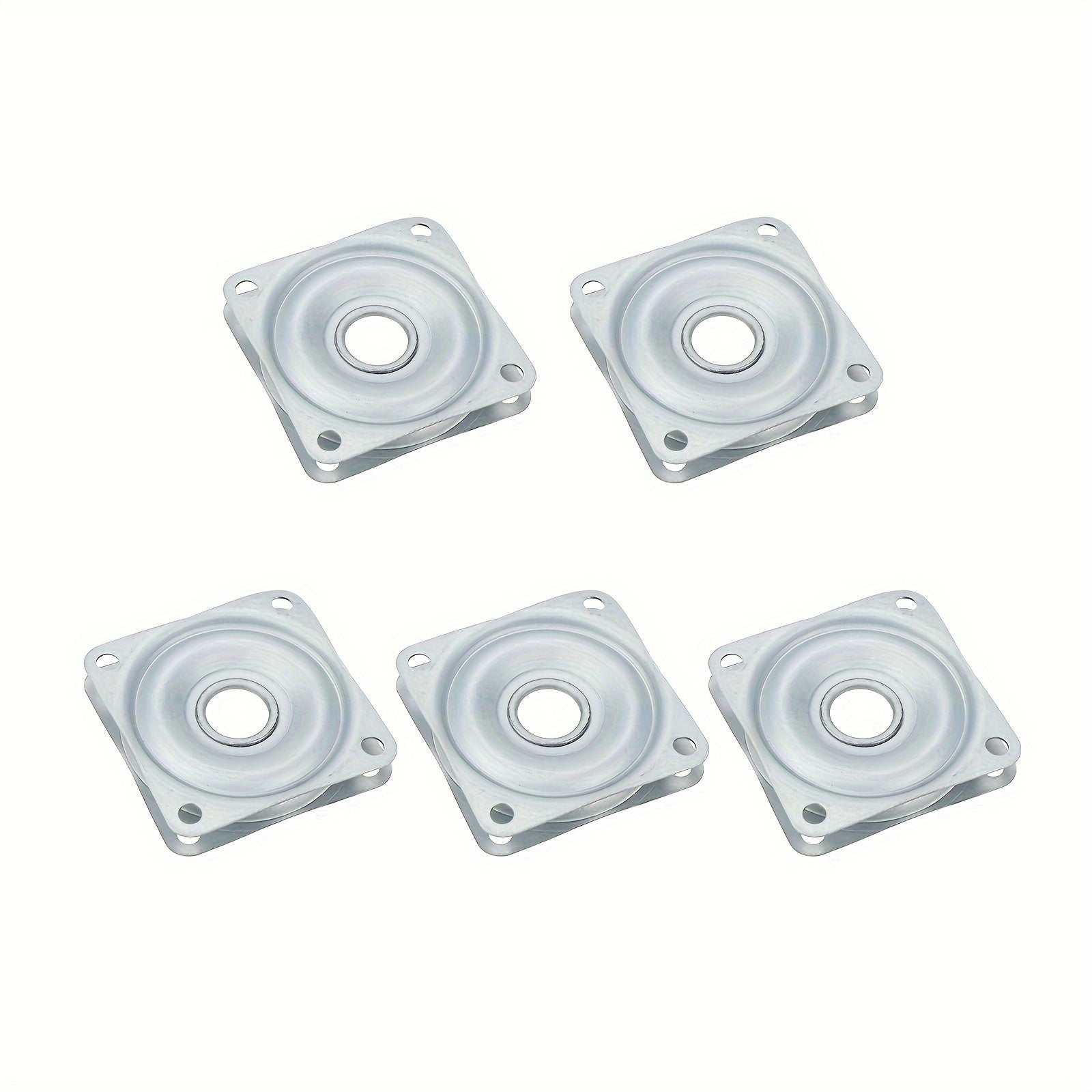 Set of 5 Square Turntable Bearings for Kitchen Hardware 3.81cm Diameter