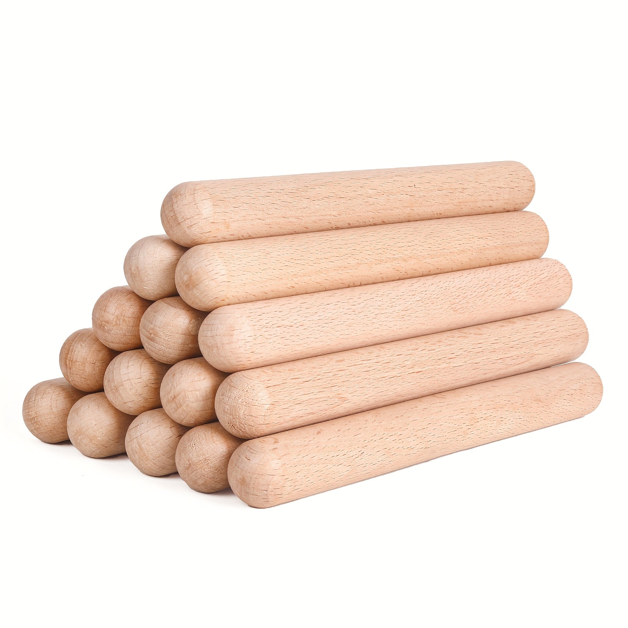 Wooden Claves Percussion Instruments Set 1/2/4/8 Pairs Natural Hardwood 20.32 cm