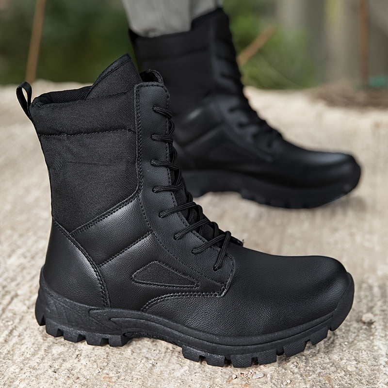 Women's Black Mid-Calf Boots All-Season Non-Slip Durable Outdoor Hiking