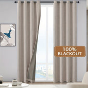Blackout Curtains Thermal Insulated Room Darkening Window Drapes for Bedroom Living Room