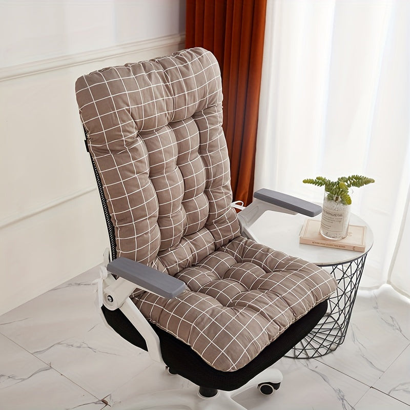 Ergonomic Office Chair Cushion Polyester Grey Woven Seat Pad for Home and Car