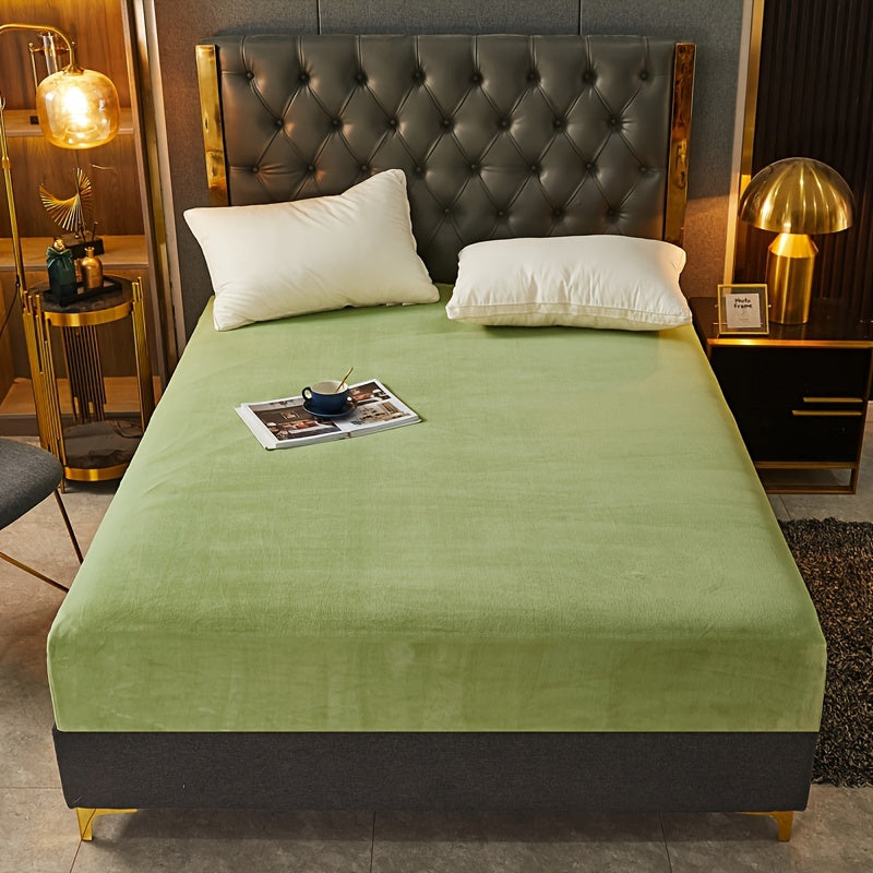 Ikki va bitta yotoq uchun issiq fleece flanel bilan ultrayumshoq tolali matras qoplami