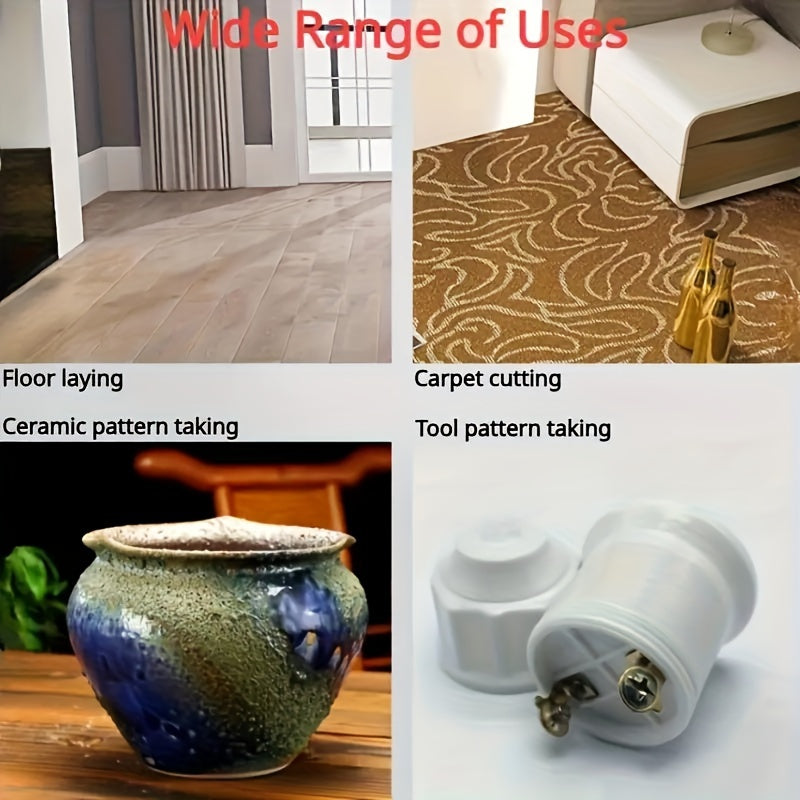 Herramienta de perfil de medidor de contorno – duplicador ajustable de plástico para madera, azulejos, alfombra