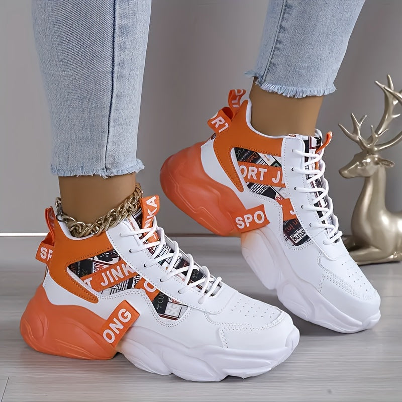 Zapatillas casuales femeninas transpirables con suela gruesa para todas las estaciones