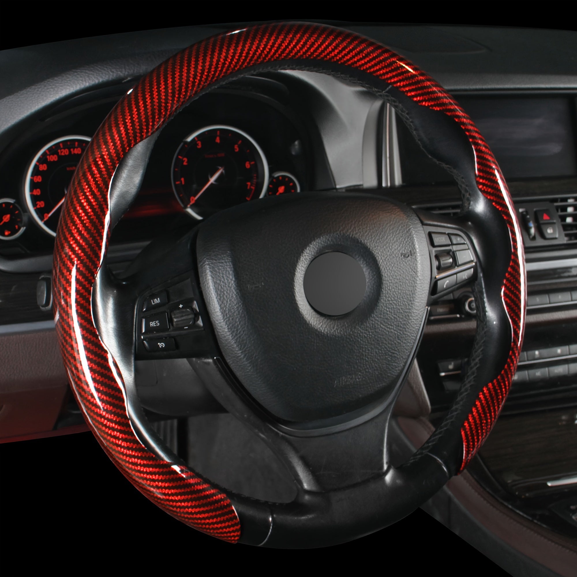 Karbon tolali rul boshqacha qopqog'i PU charm bilan yopishtiriladigan tutqich himoyachisi